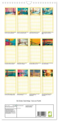Familienplaner 2027 - Die Golden Gate Bridge - Ikone am Pazifi...