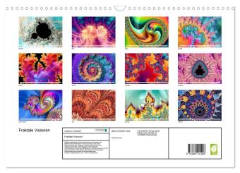 Fraktale Visionen (Wandkalender 2027 DIN A3 quer), CALVENDO Monatskalender