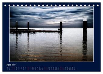 Wolken, Watt und Wellen. Fotografische Impressionen vom Jadebusen. (Tischkalender 2027 DIN A5 quer), CALVENDO Monatskalender