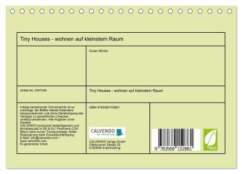 Tiny Houses - wohnen auf kleinstem Raum (Tischkalender 2027 DIN A5 quer), CALVENDO Monatskalender
