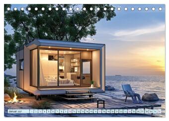 Tiny Houses - wohnen auf kleinstem Raum (Tischkalender 2027 DIN A5 quer), CALVENDO Monatskalender