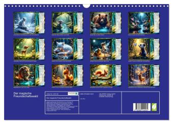 Der magische Freundschaftswald (Wandkalender 2027 DIN A3 quer), CALVENDO Monatskalender