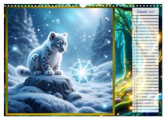 Der magische Freundschaftswald (Wandkalender 2027 DIN A3 quer), CALVENDO Monatskalender
