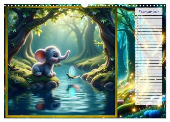 Der magische Freundschaftswald (Wandkalender 2027 DIN A3 quer), CALVENDO Monatskalender