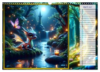 Der magische Freundschaftswald (Wandkalender 2027 DIN A3 quer), CALVENDO Monatskalender
