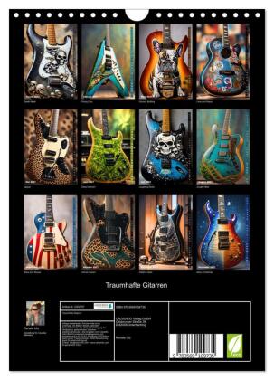 Traumhafte Gitarren (Wandkalender 2027 DIN A4 hoch), CALVENDO Monatskalender
