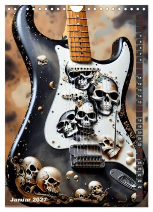 Traumhafte Gitarren (Wandkalender 2027 DIN A4 hoch), CALVENDO Monatskalender