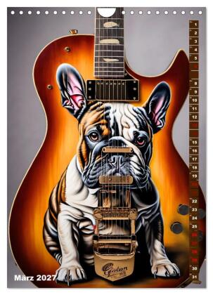 Traumhafte Gitarren (Wandkalender 2027 DIN A4 hoch), CALVENDO Monatskalender