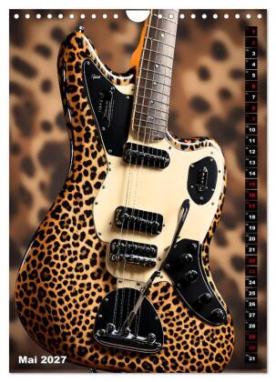 Traumhafte Gitarren (Wandkalender 2027 DIN A4 hoch), CALVENDO Monatskalender