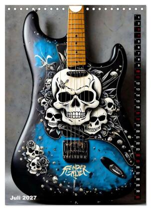 Traumhafte Gitarren (Wandkalender 2027 DIN A4 hoch), CALVENDO Monatskalender