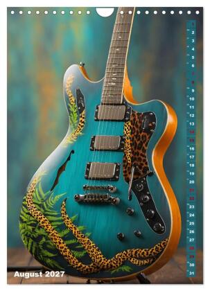 Traumhafte Gitarren (Wandkalender 2027 DIN A4 hoch), CALVENDO Monatskalender