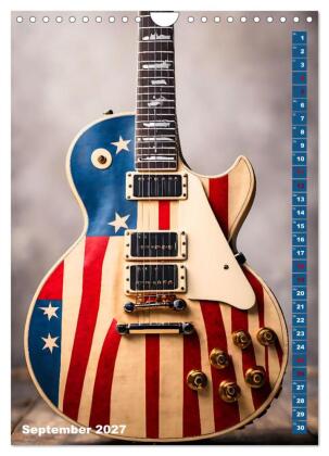 Traumhafte Gitarren (Wandkalender 2027 DIN A4 hoch), CALVENDO Monatskalender