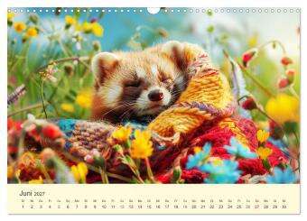 Kecke Marder. Charmante und niedliche Fashion-Ikonen (Wandkalender 2027 DIN A3 quer), CALVENDO Monatskalender