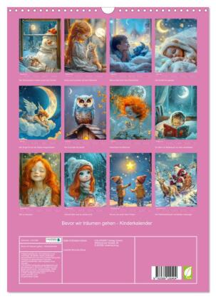 Bevor wir träumen gehen - Kinderkalender (Wandkalender 2027 DIN A3 hoch), CALVENDO Monatskalender