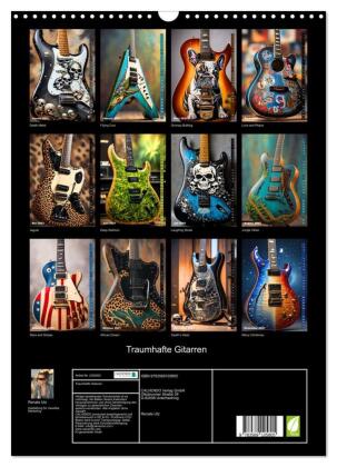 Traumhafte Gitarren (Wandkalender 2027 DIN A3 hoch), CALVENDO ...