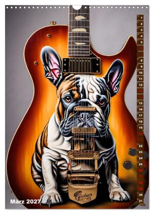 Traumhafte Gitarren (Wandkalender 2027 DIN A3 hoch), CALVENDO Monatskalender
