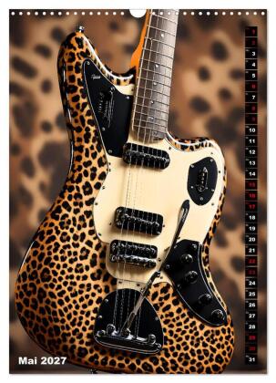 Traumhafte Gitarren (Wandkalender 2027 DIN A3 hoch), CALVENDO Monatskalender