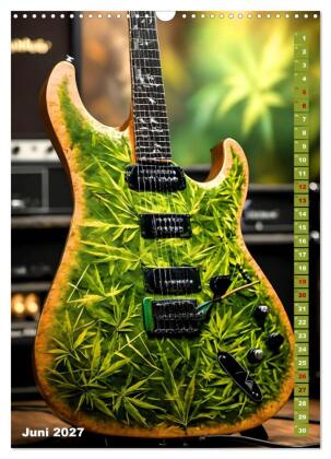 Traumhafte Gitarren (Wandkalender 2027 DIN A3 hoch), CALVENDO Monatskalender