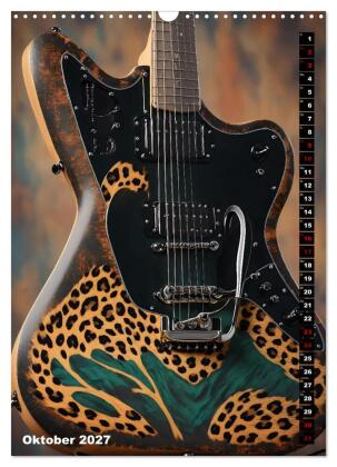 Traumhafte Gitarren (Wandkalender 2027 DIN A3 hoch), CALVENDO Monatskalender