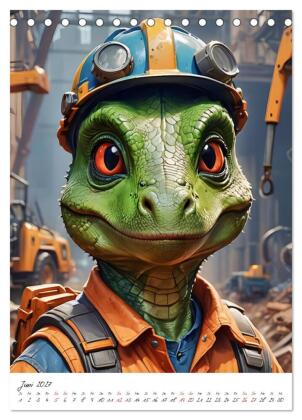 Arbeitswelt der Dinosaurier (Tischkalender 2027 DIN A5 hoch), CALVENDO Monatskalender