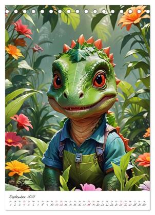 Arbeitswelt der Dinosaurier (Tischkalender 2027 DIN A5 hoch), CALVENDO Monatskalender