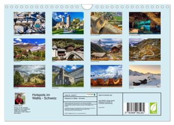 Hotspots im Wallis - Schweiz (Wandkalender 2027 DIN A4 quer), CALVENDO Monatskalender