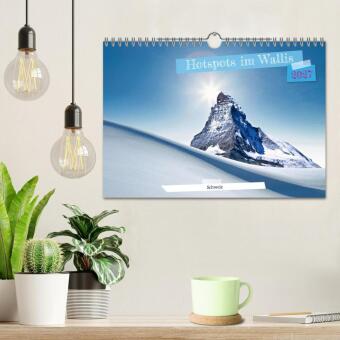 Hotspots im Wallis - Schweiz (Wandkalender 2027 DIN A4 quer), CALVENDO Monatskalender
