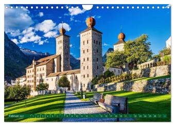 Hotspots im Wallis - Schweiz (Wandkalender 2027 DIN A4 quer), CALVENDO Monatskalender