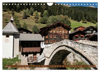 Hotspots im Wallis - Schweiz (Wandkalender 2027 DIN A4 quer), CALVENDO Monatskalender