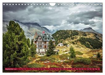 Hotspots im Wallis - Schweiz (Wandkalender 2027 DIN A4 quer), CALVENDO Monatskalender