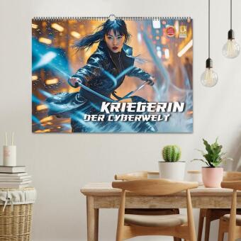 Kriegerin der Cyberwelt (Wandkalender 2027 DIN A2 quer), CALVENDO Monatskalender