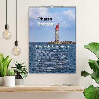 Phares Bretons Bretonische Leuchttürme (Wandkalender 2027 DIN A2 hoch), CALVENDO Monatskalender