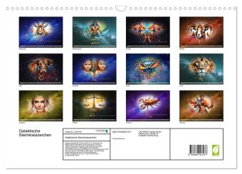 Galaktische Sternkreiszeichen (Wandkalender 2027 DIN A3 quer), CALVENDO Monatskalender