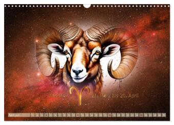 Galaktische Sternkreiszeichen (Wandkalender 2027 DIN A3 quer), CALVENDO Monatskalender