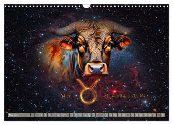Galaktische Sternkreiszeichen (Wandkalender 2027 DIN A3 quer), CALVENDO Monatskalender