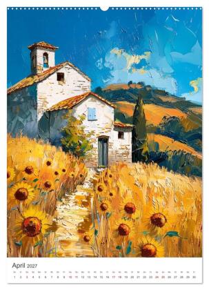 Poesie des Lichts - impressionistisches Südfrankreich (Wandkalender 2027 DIN A2 hoch), CALVENDO Monatskalender