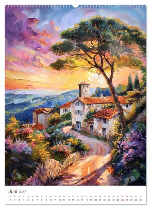 Poesie des Lichts - impressionistisches Südfrankreich (Wandkalender 2027 DIN A2 hoch), CALVENDO Monatskalender