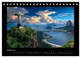 Brasilien - Natur, Kultur und Lebensfreude (Tischkalender 2027 DIN A5 quer), CALVENDO Monatskalender