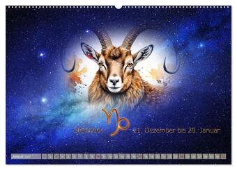 Galaktische Sternkreiszeichen (Wandkalender 2027 DIN A2 quer), CALVENDO Monatskalender