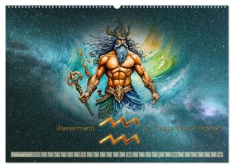 Galaktische Sternkreiszeichen (Wandkalender 2027 DIN A2 quer), CALVENDO Monatskalender
