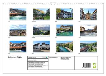 Schweizer Städte (Wandkalender 2027 DIN A3 quer), CALVENDO Monatskalender