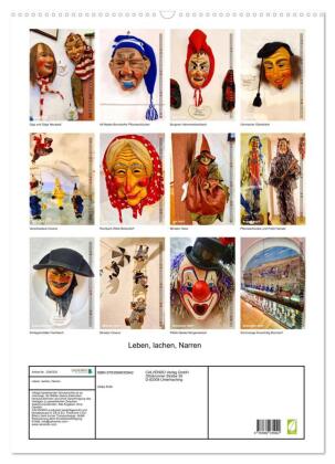 Leben, lachen, Narren (Wandkalender 2027 DIN A2 hoch), CALVENDO Monatskalender