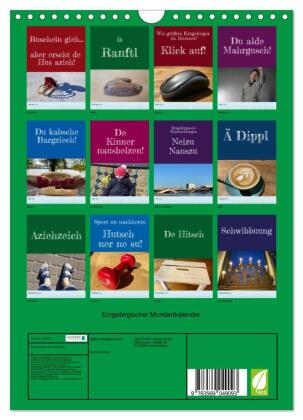 Erzgebirgischer Mundartkalender (Wandkalender 2027 DIN A4 hoch), CALVENDO Monatskalender