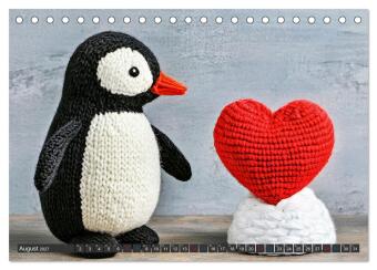 PINGUINE - modern Art (Tischkalender 2027 DIN A5 quer), CALVENDO Monatskalender