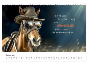 Tierische Klugscheißer (Tischkalender 2027 DIN A5 quer), CALVENDO Monatskalender