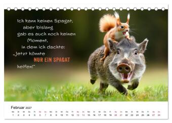 Tierische Klugscheißer (Tischkalender 2027 DIN A5 quer), CALVENDO Monatskalender