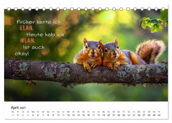 Tierische Klugscheißer (Tischkalender 2027 DIN A5 quer), CALVENDO Monatskalender