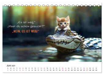 Tierische Klugscheißer (Tischkalender 2027 DIN A5 quer), CALVENDO Monatskalender