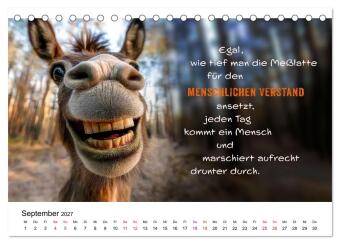Tierische Klugscheißer (Tischkalender 2027 DIN A5 quer), CALVENDO Monatskalender