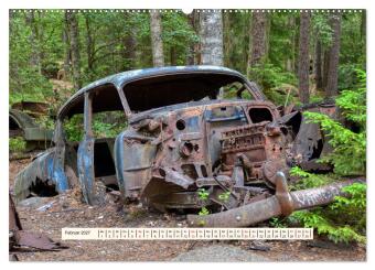 Autowracks - Verlorener Glanz 2027 (hochwertiger Premium Wandkalender 2027 DIN A2 quer), Kunstdruck in Hochglanz